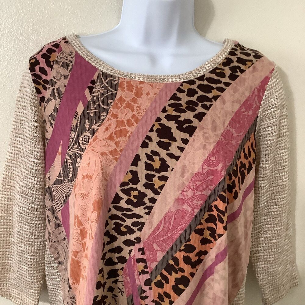 Multicolor Pink Patchwork Boho Artsy Festival Fun… - image 2